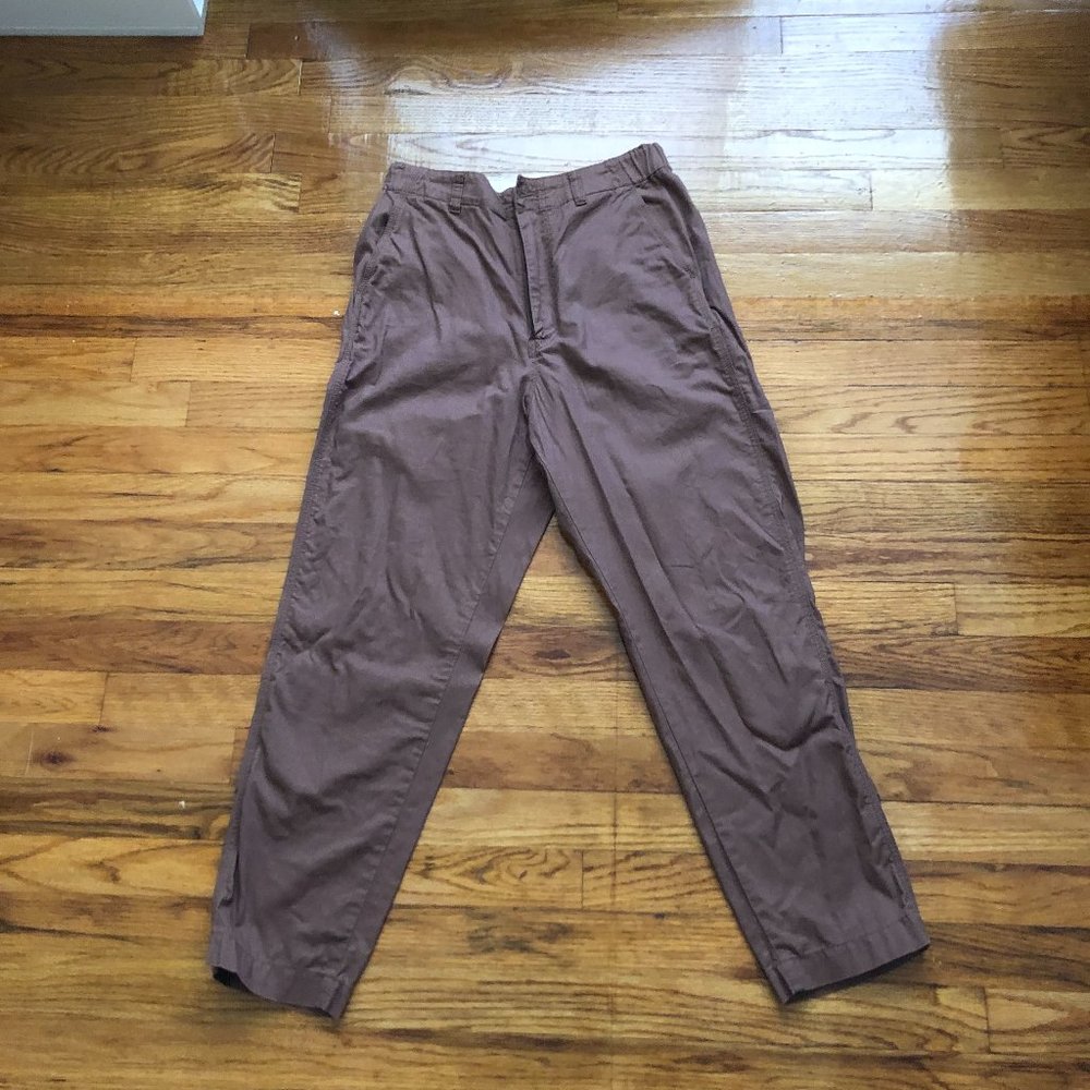 brown loose fitted UNIQLO pants
